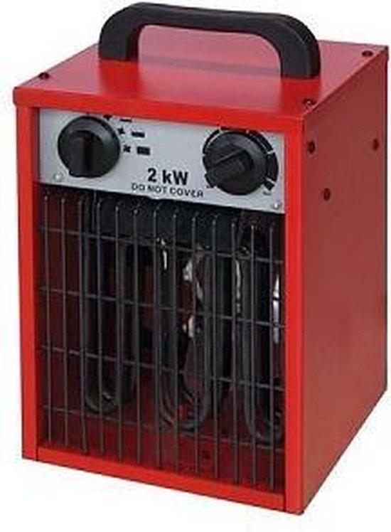 Electric Fan Fan 2 KW Industrial Heating Fan with 3 Heat Levels Thermostat Portable Handle Non-Slip Mat Electric Industrial Heaters for Garage