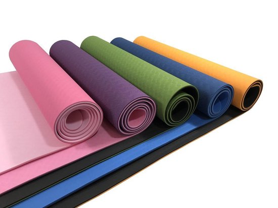 Sportbay Eco Deluxe - Fitnessmat / Yogamat - 183 x 61 cm - Burgundy van Sportbay — afbeelding 5