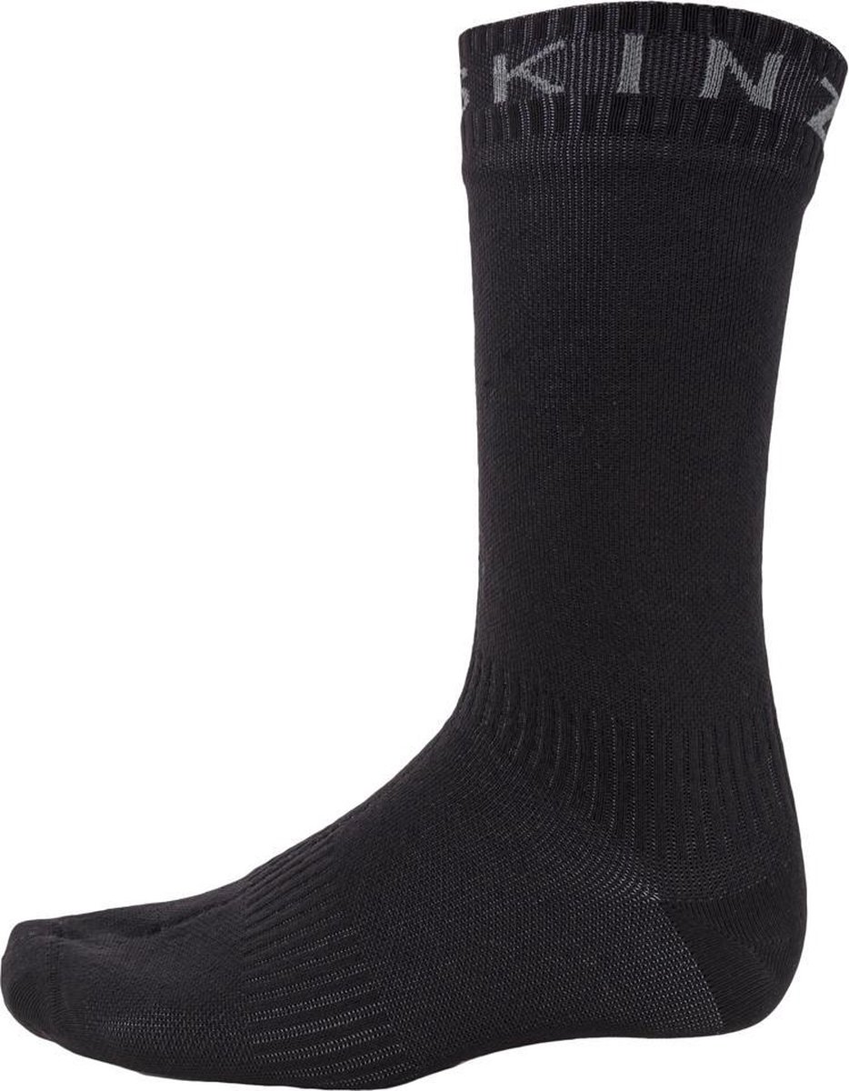 Sealskinz Super Thin Mid sock Fietssokken - Maat XL - Black/Grey - Sealskinz