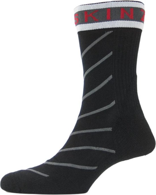 Sealskinz Classic Tall sock Fietssokken Maat S/M Black/Grey/White
