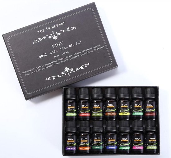 Etherische essentiële oliën voor geurverspreider of aromadiffuser - 14 stuks