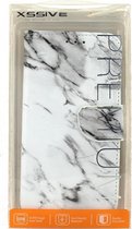 Marmeren Boekmodel Hoesje Motorola Moto G6 Plus - Wit
