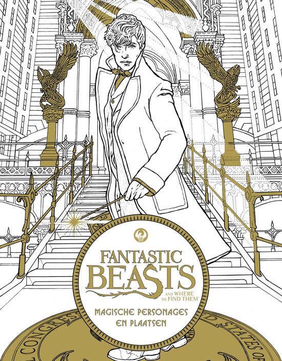 Fantastic Beasts and where to find them: magische personages en plaatsen-kleurboek