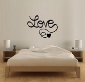 Muursticker - Love - 58x75 - Zwart