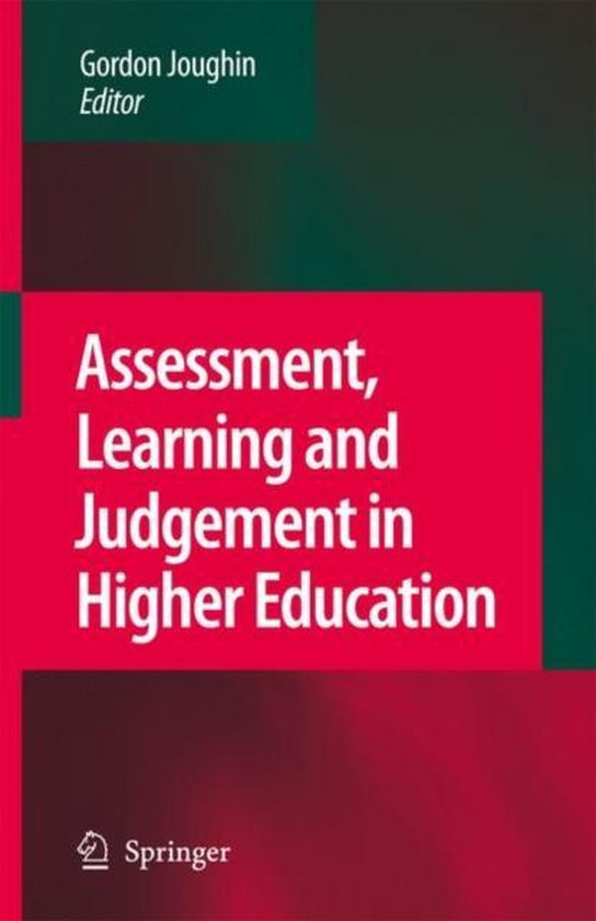 Assessment, Learning and Judgement in Higher Education - cover