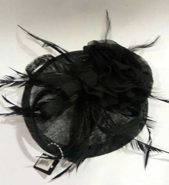 mini hoedje met haarclip - zwart | bol.com
