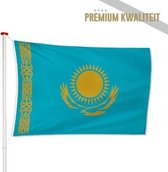 Kazachstaanse Vlag Kazachstan 150x225cm - Kwaliteitsvlag - Geschikt voor buiten