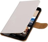 Bookstyle Wallet Case Hoesjes Geschikt voor HTC Desire 830 Wit