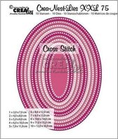 Crealies Crea-Nest-Lies XXL nummer 75 kruissteek ovaal maximaal 12x16 centimeter / CLNestXXL75 /