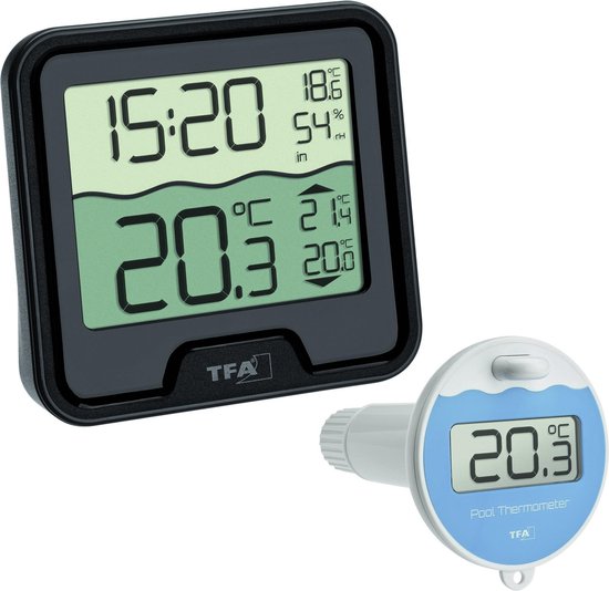 Gezag Voeding tent TFA Marbella Draadloze Zwembad Thermometer | bol.com