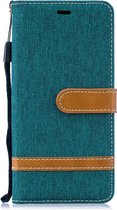 Samsung Galaxy S10 Hoesje - Denim Book Case - Groen