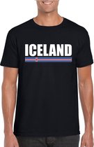 Zwart IJsland supporter t-shirt voor heren M