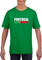 Groen Portugal supporter t-shirt voor kinderen S (122-128)