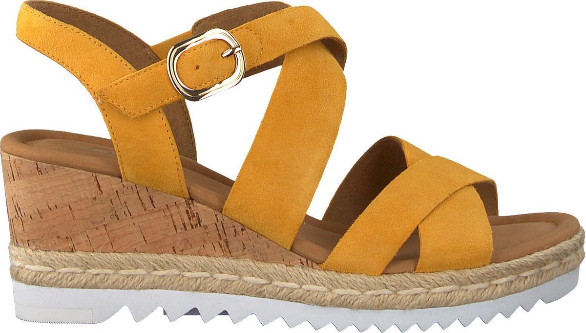 Gabor Dames Sandalen 832 - Geel - Maat 41 | bol.com