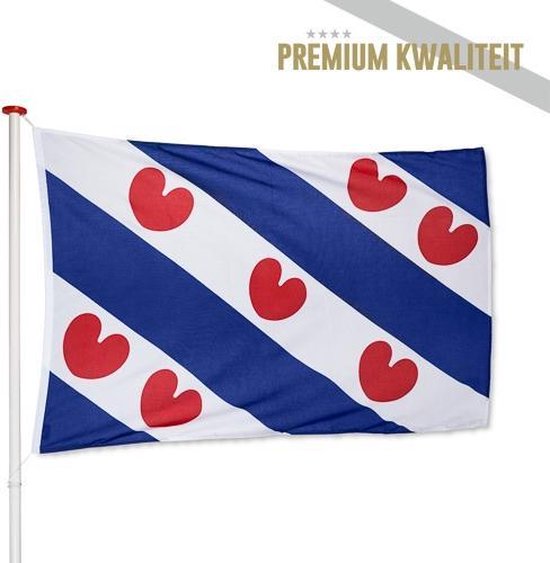 Friese Vlag Friesland 100x150cm | Kwaliteitsvlag | Friesche vlag | Fryske flagge | Geschikt voor aan huis