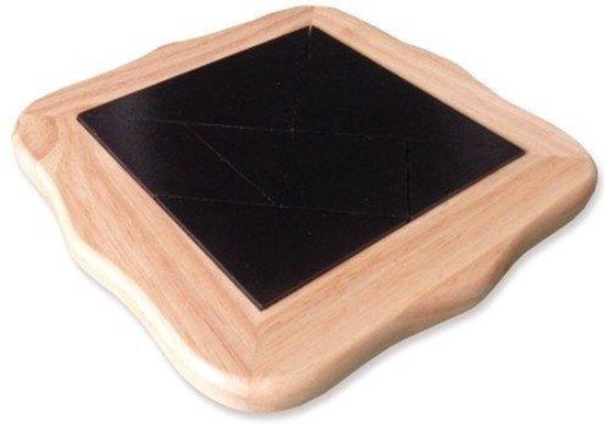 Afbeelding van het spel Tangram SolidWood blank,stenen zwart 22cm.