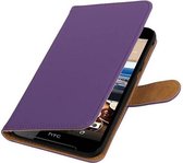 Bookstyle Wallet Case Hoesjes voor HTC Desire 830 Paars