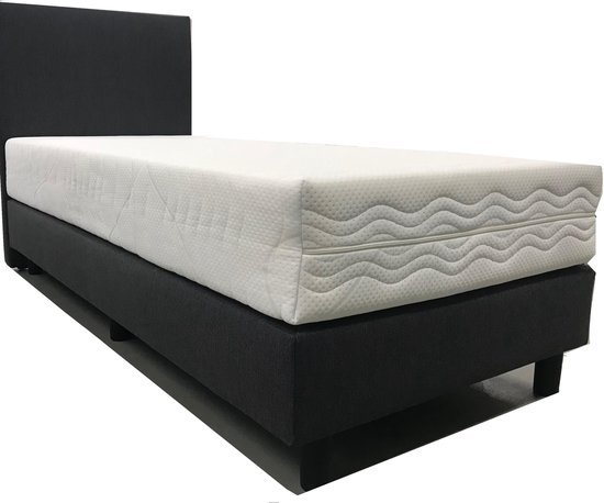 mengen nationalisme Arctic Bedworld Boxspring 1 persoons bed - Eenpersoons bed - 100x200 cm - Met  Matras - Antraciet | bol.com