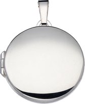 Silver Lining medaillon - zilver - rond - glanzend - mat - 24 x 22 mm