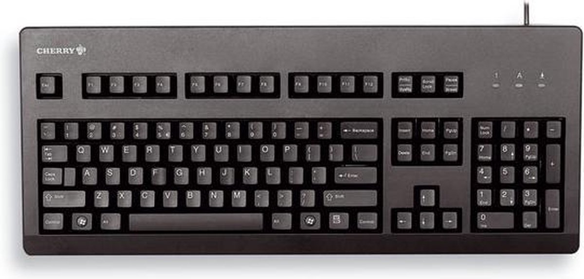 Cherry G80-3000, USB (PS/2 über Adapter) Tastatur, schwarz