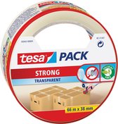 16x Tesa verpakkingsplakband Strong, 38mmx66 m, PP, transparant