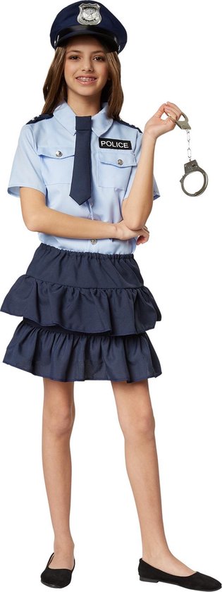 Meisjeskostuum Police Girl voor kinderen jaar) verkleedkleding