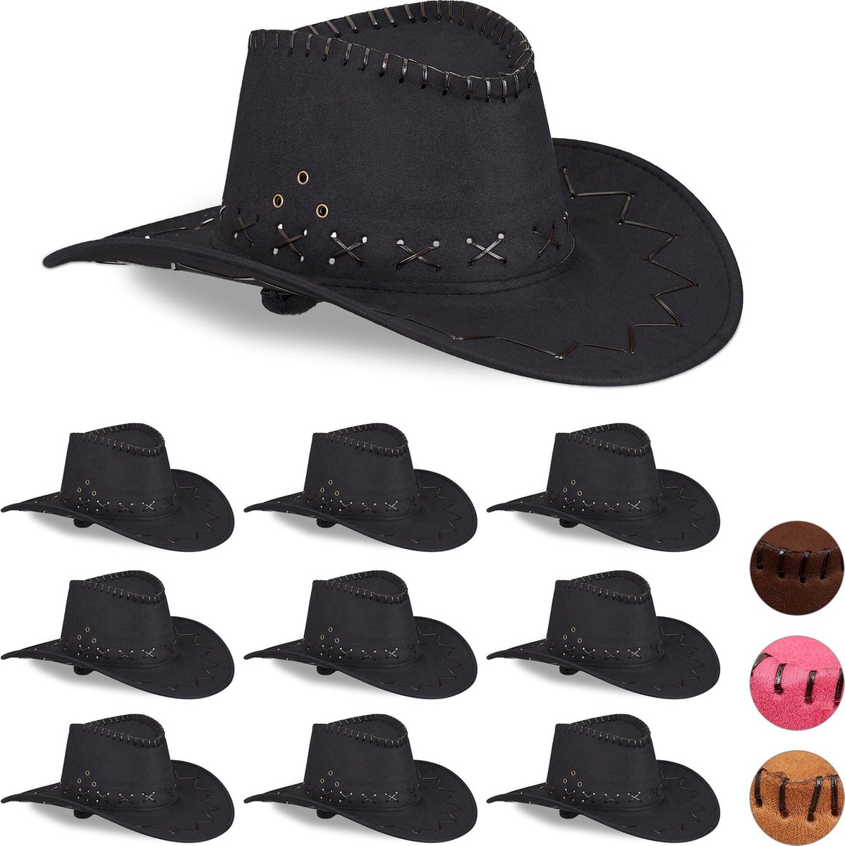 Wild Roo Leren Hoed by Jacaru --> Hoeden, mutsen & petten online