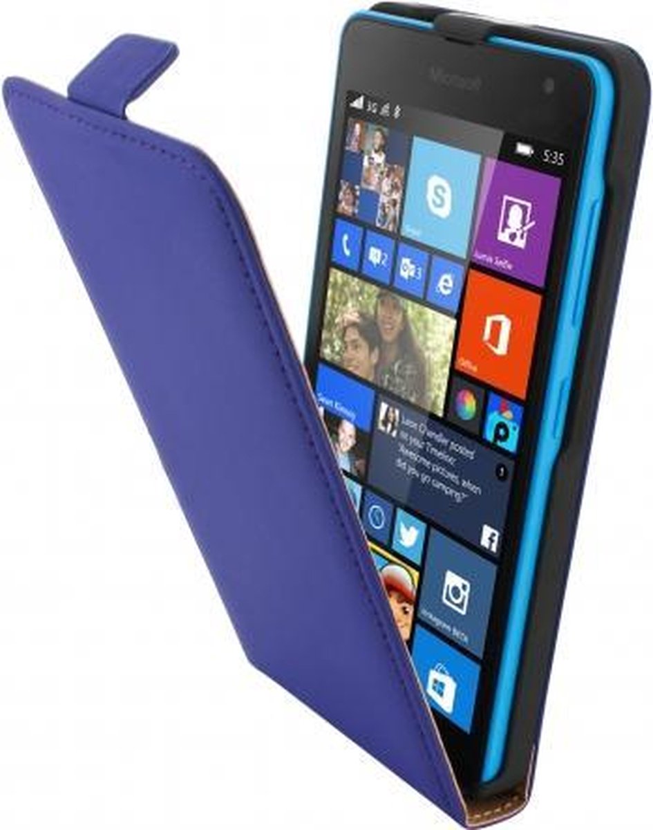 Mobiparts Premium Flip Case Microsoft Lumia 535 Blue