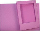 Rechthoek Passe Partout Kaarten Set - 40 Stuks en 40 witte enveloppen – Lila - Maak wenskaarten voor elke gelegenheid