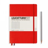 Leuchtturm1917 Notitieboek Rood - Medium - Geruit