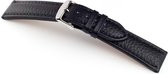 Horlogeband Damian Blauw - Leer - 22mm