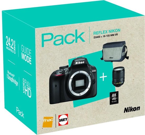 Nikon D3400 18-105mm incl. 16GB SD kaart & tas | bol.com