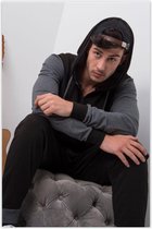 Onesie Contrast all-in-one KLEUR Black / Charcoal  MAAT  S-M