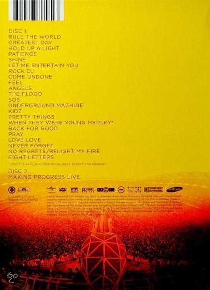 Take That Progress Live, Take That Muziek