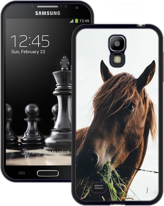 Te voet litteken Te Case Creatives Telefoonhoesje Paard - Samsung Galaxy S4 Zwart - Handgemaakt  | bol.com
