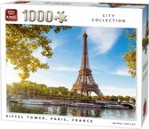 King Puzzel 1000 Stukjes (68 x 49 cm) - Eiffeltoren Parijs - Legpuzzel Steden