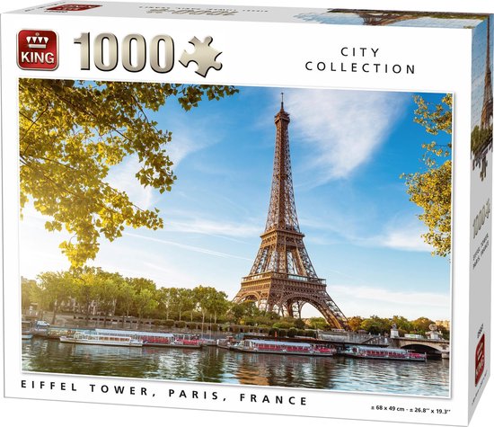 King Puzzel 1000 Stukjes (68 x 49 cm) - Eiffeltoren Parijs - Legpuzzel  Steden | bol.com