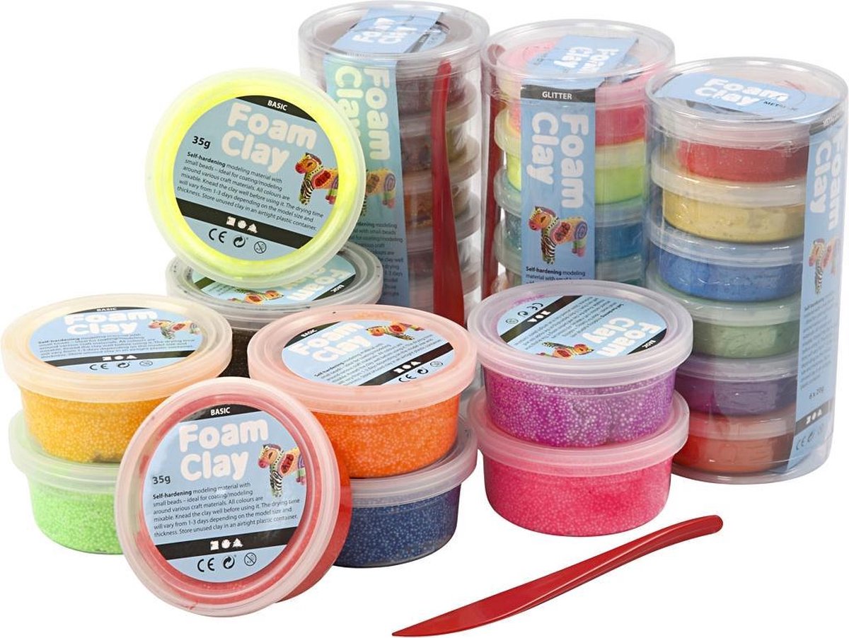 kristal rand Ieder Foam Clay®, 28 dozen, diverse kleuren | bol.com