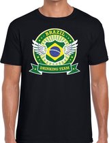 Zwart Brazil drinking team t-shirt heren S