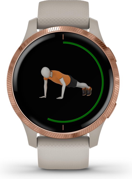 Garmin VENU Health Smartwatch - Amoled touchscreen - Stappenteller - 5 dagen batterij - Light Sand/Rose Gold - Garmin