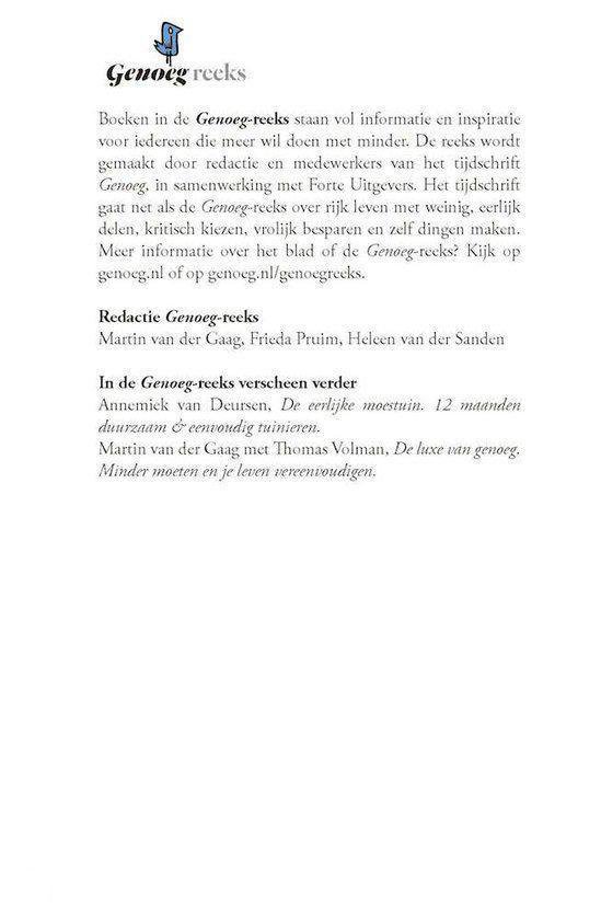 Informatie over de 'Genoeg reeks' en andere titels van dezelfde serie.