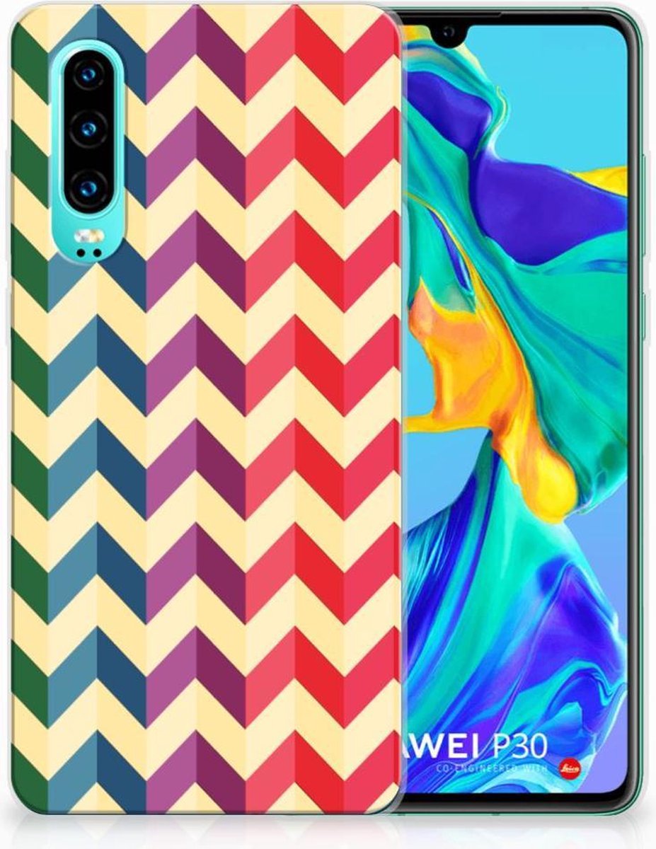 Huawei P30 TPU bumper Zigzag Multi Color