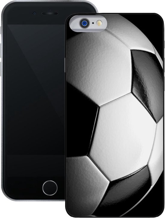 Case Creatives Telefoonhoesje Voetbal -  iPhone 6, 6s Zwart - Handgemaakt  | bol.com