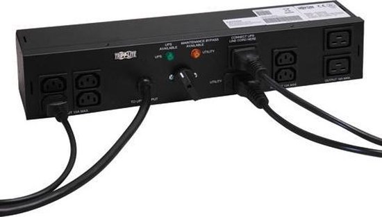 Distribution d'alimentation Tripp Lite PDUBHV20 2U Noir 9 sortie (s) CA