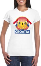 Wit Kroatie supporter kampioen shirt dames XS