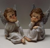 Set van 2 kerst engeltjes 10 cm.