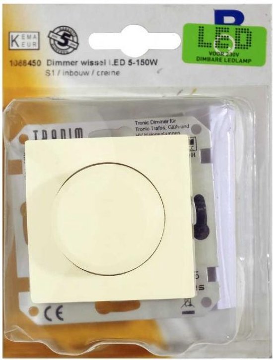 BERKER S1 dimmer wissel voor LED 5-150W, inbouw | CREME