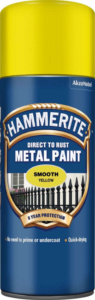 Hammerite Direct To Rust Metal Paint Aerosol Smooth Finish 0,4 l