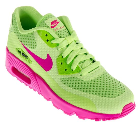 verlangen karakter bereiden Nike Air Max 90 BR (GS) Sneakers - Maat 38.5 - Meisjes - lime groen/roze |  bol.com