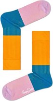 Happy Socks Block Rib Sokken Orange/Petrol/Lila